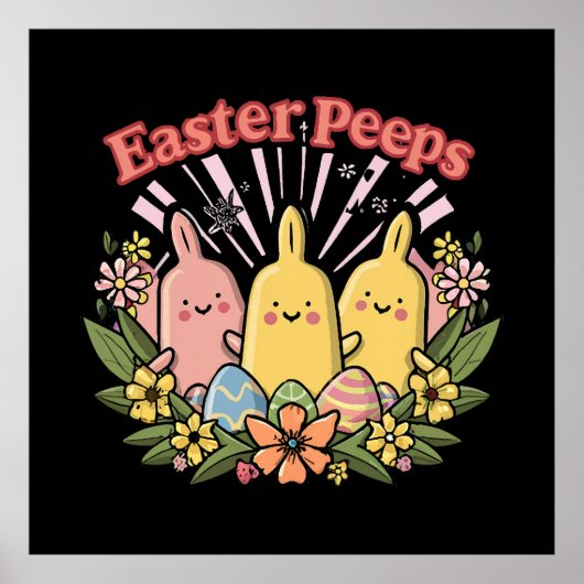 Poster Peeps de Pâques (Devant)