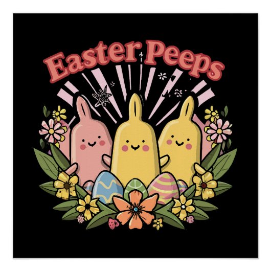 Poster Peeps de Pâques (Devant)