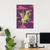 Poster Pégase à cheval ailé (Bureau à domicile)