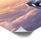 Poster Pégase avec arc-en-ciel (Coin)
