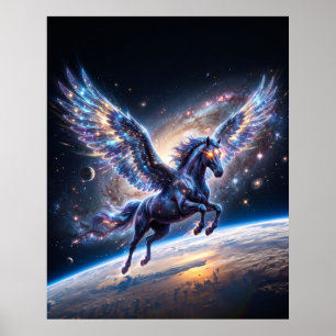 Poster Pégase Stellaire Art Spatial du Bord Galactique