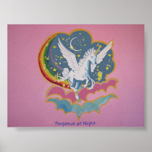 Poster Pegasus à la nuit
