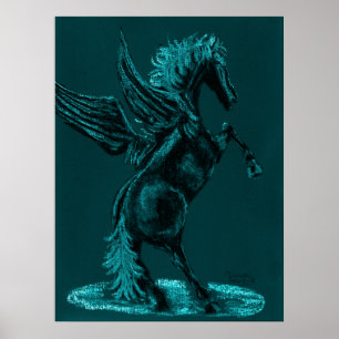 Poster pegasus aqua
