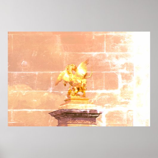 Poster Pegasus – bronze statue Paris – Emmanuel Frémiet (Devant)