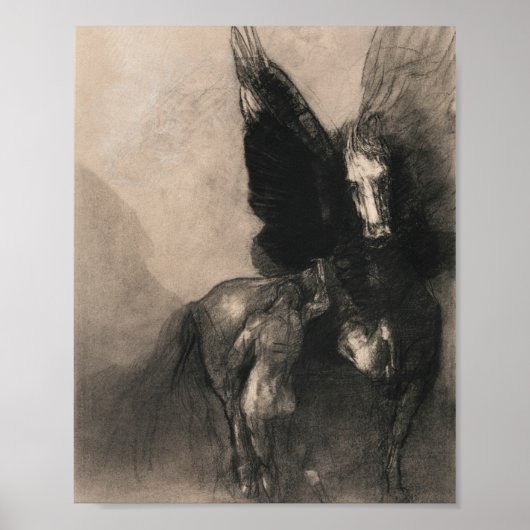 Poster Pegasus Et Bellerophon 1888 Par Odilon Redon (Devant)