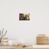 Poster Pegasus le cheval ailé en Golds et Gris (Cuisine)