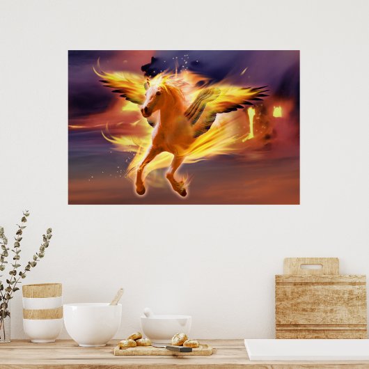 POSTER PEGASUS MENER AVEC LA LUMIÈRE (Cuisine)