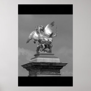 Poster Pegasus Pont Alexandre statue skulptur Paris Pont