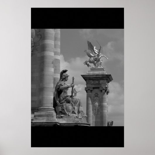 Poster Pegasus Pont Alexandre statue skulptur Paris Pont (Devant)