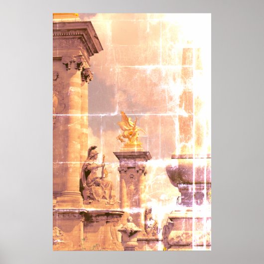 Poster Pegasus Pont Alexandre statue skulptur Paris Pont (Devant)