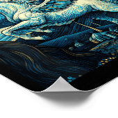 Poster Pegasus Sous Starry Night Sky Art Graphisme Christ (Coin)