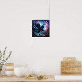 Poster pégasus translucide lumineux cheval ailé (Cuisine)