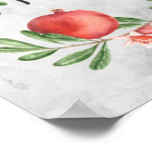 Poster Pegranates de la Paix hébraïque toile Imprimer (Coin)