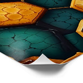Poster Peigne de miel rustique Texturé Art Abstrait (Coin)