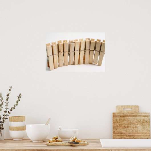 Poster Peignoirs en bois (Cuisine)