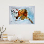 Poster peindre des objets peints par des animaux de compa (Cuisine)