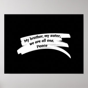 Poster Peindre un trait effacer le message de paix
