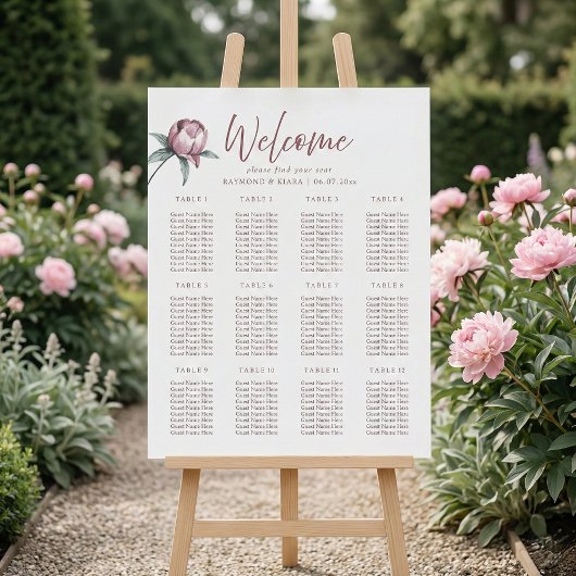 Poster Peine rose Dusky Trouvez Votre Mariage De Siège