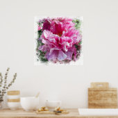 Poster *~* Peine rose Peony Peinture Artsy Artistique AR1 (Cuisine)