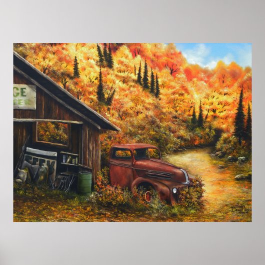 Poster peint à l'huile à la retraite (Devant)