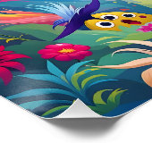 Poster Peintre Abstrait Vibrant Fantastique Mignon (Coin)