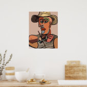 Poster Peintre auto-peinture Abstrait (Cuisine)