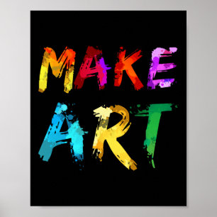 Poster Peintre d'art Artiste Enseignant Cadeau Artsy Homm