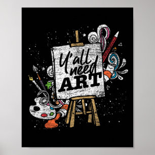 Poster Peintre Drôle Vous Avez Besoin Artiste Dessin D'Ar