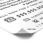 Poster Peintre et décorateur noir & blanc moderne (Coin)