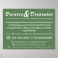 Peintre et décorateur vert moderne