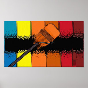 Poster peintre hobby coloré