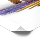 Poster Peintre Pug � Chien d'art abstrait (Coin)