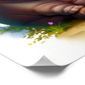 Poster Peinture 3D Aquarelle d'un Hippopotame mignon (Coin)