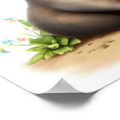 Poster Peinture 3D Aquarelle d'un joli fourmier géant (Coin)