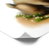 Poster Peinture 3D aquarelle d'une chèvre mignonne (Coin)