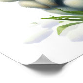 Poster Peinture 3D d'aquarelle d'un lièvre arctique (Coin)