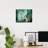 Poster Peinture à carreaux (Bureau à domicile)