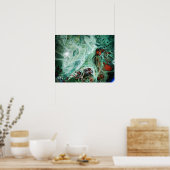 Poster Peinture à carreaux (Cuisine)