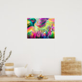 Poster Peinture à cheval colorée (Cuisine)