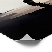 Poster peinture à cheval silhouette brouillard fumée faun (Coin)