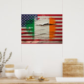 Poster Peinture à craquelures | Drapeau irlandais (Cuisine)