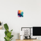 Poster Peinture à eau florale avec flottant (Bureau à domicile)