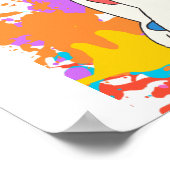 Poster peinture à éclaboussure de chien (Coin)