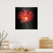 Poster Peinture à fleur marguerite rouge (Cuisine)
