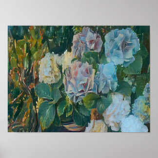 Poster Peinture à fleurs d'été