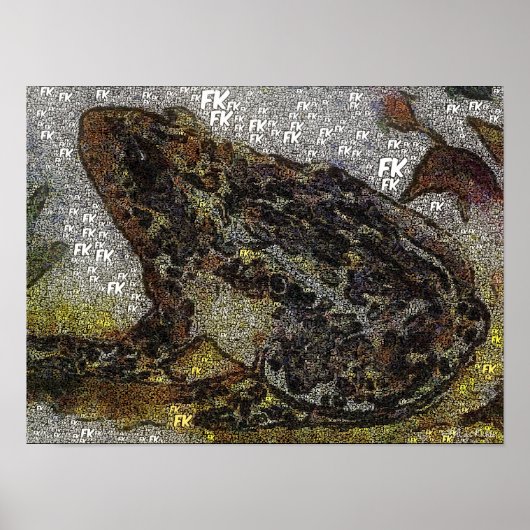 Poster Peinture à la grenouille de style FK Frida Kahlo (Devant)