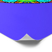 Poster Peinture à la main Mandala Horloge Face 4 (Coin)