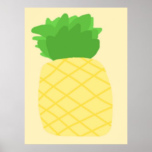 Poster peinture à l'ananas (Devant)