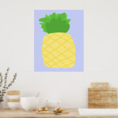 Poster peinture à l'ananas (Cuisine)