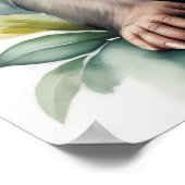 Poster Peinture à l'aquarelle Chambre de bébé chimpanzé 5 (Coin)